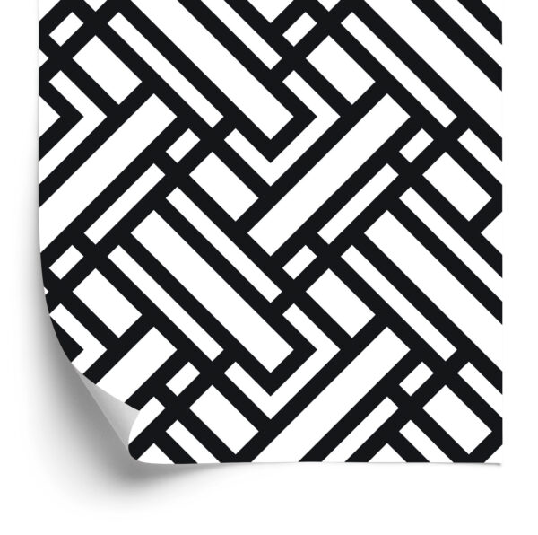 Tapeta Czarno - Białe Wzory Geometryczne - obrazek 4