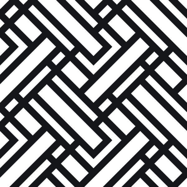 Tapeta Czarno - Białe Wzory Geometryczne - obrazek 2
