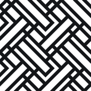 Tapeta Czarno - Białe Wzory Geometryczne