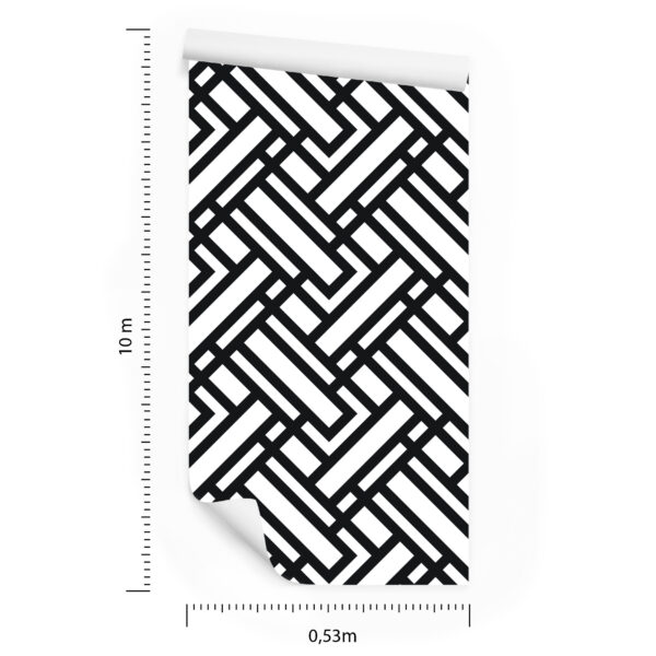 Tapeta Czarno - Białe Wzory Geometryczne - obrazek 3