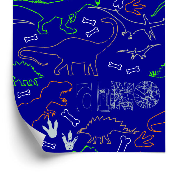 Tapeta Dla Dzieci, Kolorowe Dinozaury, Zwierzęta - obrazek 4