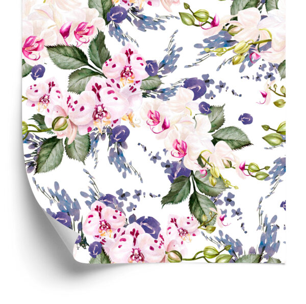 Tapeta Do Salonu Zieleń Kwiaty Storczyki Orchidea - obrazek 4