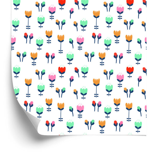 Tapeta Dla Dzieci, Tulipany W Stylu Skandynawskim - obrazek 4
