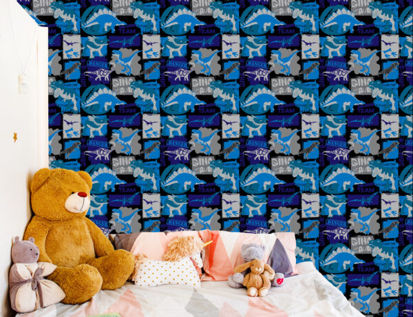 Tapeta Do Pokoju Młodzieżowego Dinozaury Zwierzęta - obrazek 8