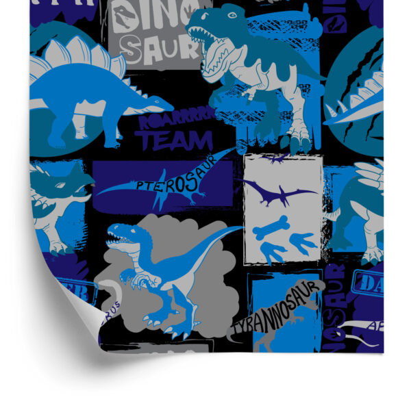 Tapeta Do Pokoju Młodzieżowego Dinozaury Zwierzęta - obrazek 4