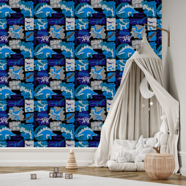 Tapeta Do Pokoju Młodzieżowego Dinozaury Zwierzęta - obrazek 5