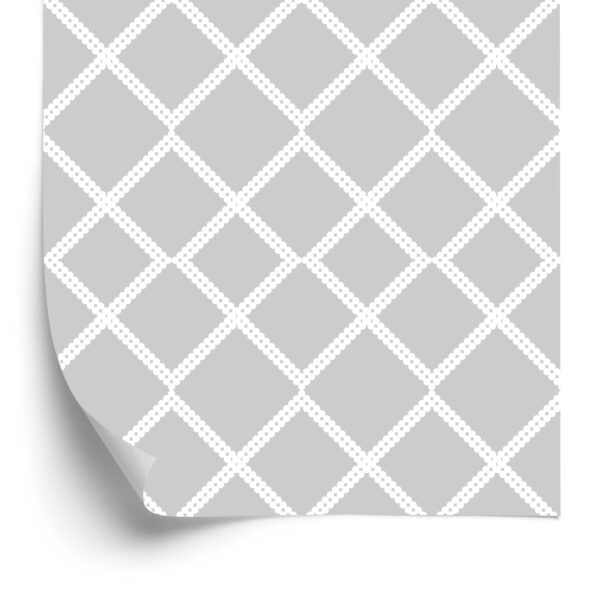 Tapeta Geometryczna, Nowoczesna W Kratę, Sypialnia - obrazek 4