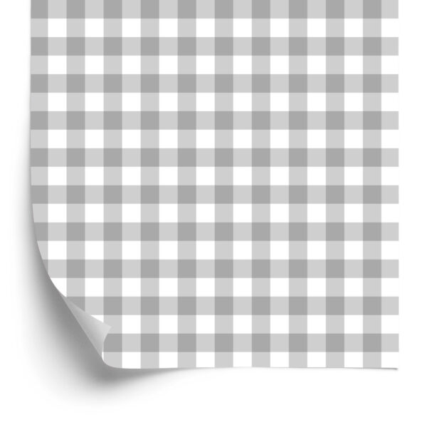 Tapeta Jasna Delikatna Szara Krata - obrazek 4