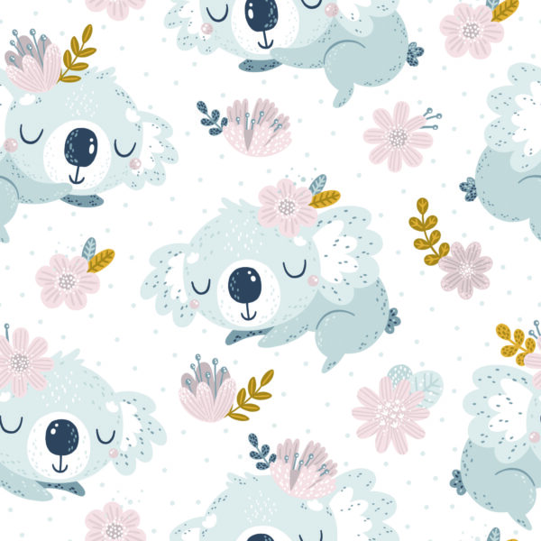 Tapeta Misie Koala Kwiaty - obrazek 2