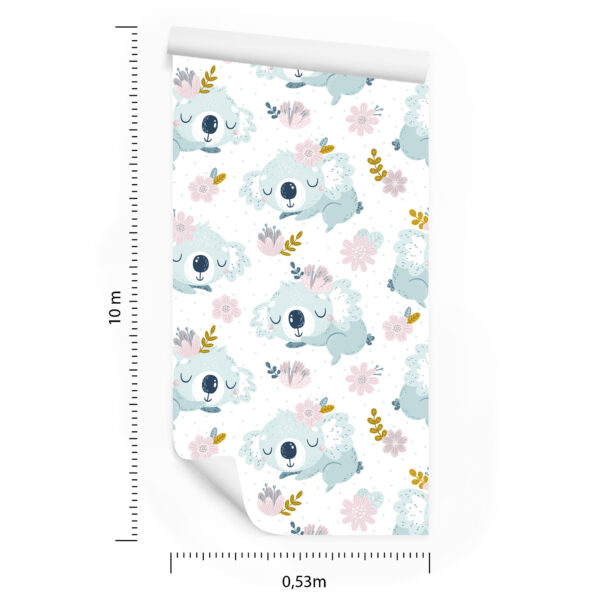 Tapeta Misie Koala Kwiaty - obrazek 3