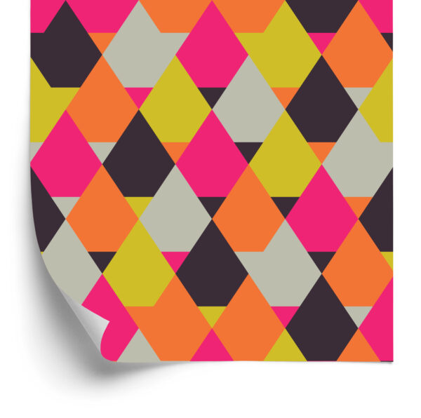 Tapeta Geometryczna - Kolorowe Romby - obrazek 4