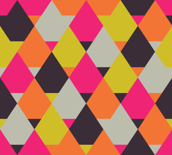 Tapeta Geometryczna - Kolorowe Romby
