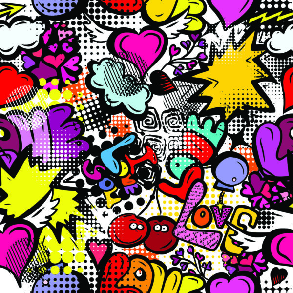 Tapeta Graffiti Z Wiśniami - obrazek 2