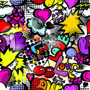 Tapeta Graffiti Z Wiśniami