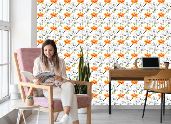 Tapeta Do Salonu Kwiaty Storczyki Orchidea Natura - obrazek 9