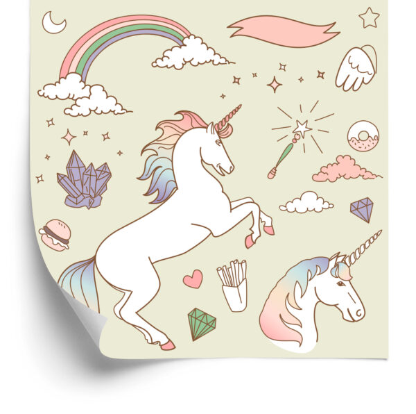 Tapeta Dla Dzieci - Magiczne Jednorożce - obrazek 4