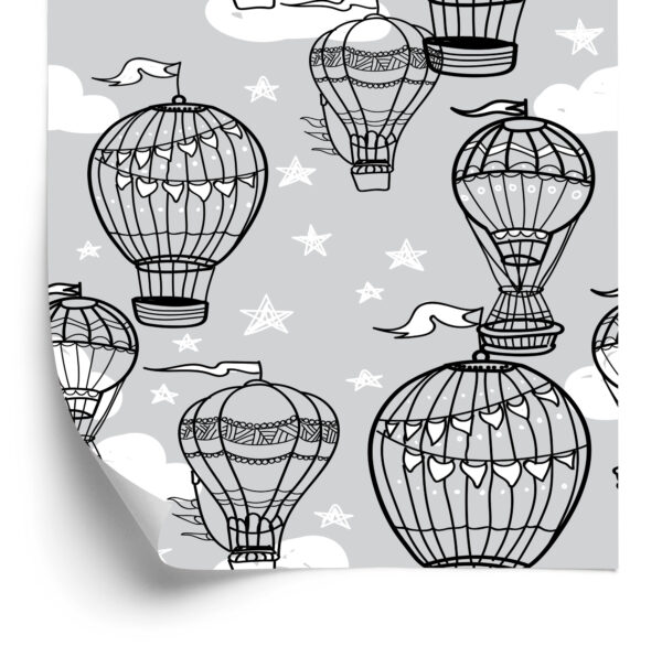 Tapeta Balony Z Gwiazdami W Tle - obrazek 4