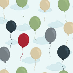 Tapeta Balony Z Chmurami W Tle