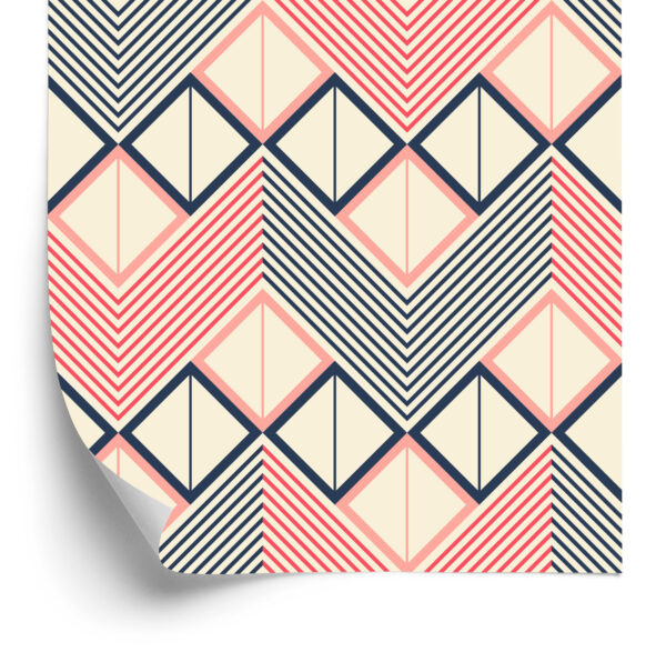 Tapeta Geometryczne Wzory W Stylu Retro - obrazek 4