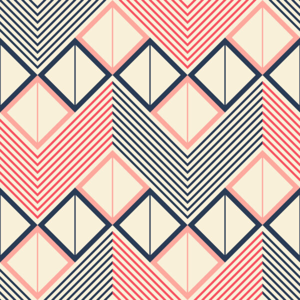 Tapeta Geometryczne Wzory W Stylu Retro - obrazek 2