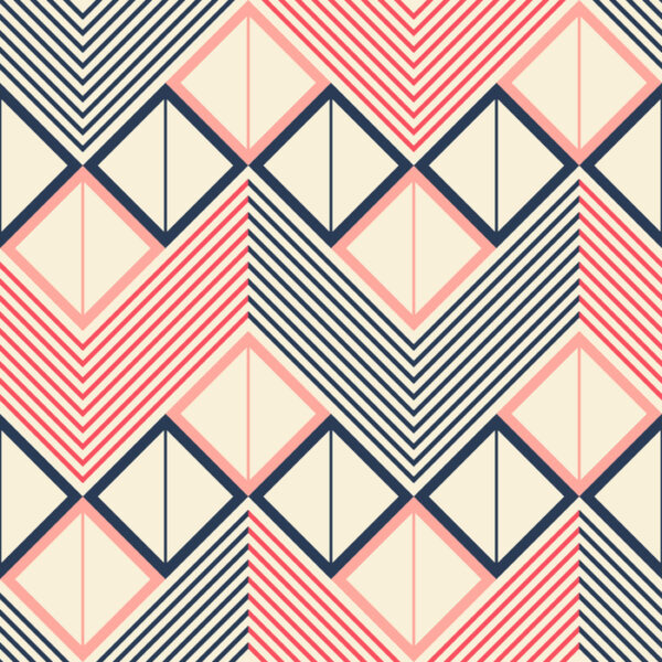 Tapeta Geometryczne Wzory W Stylu Retro