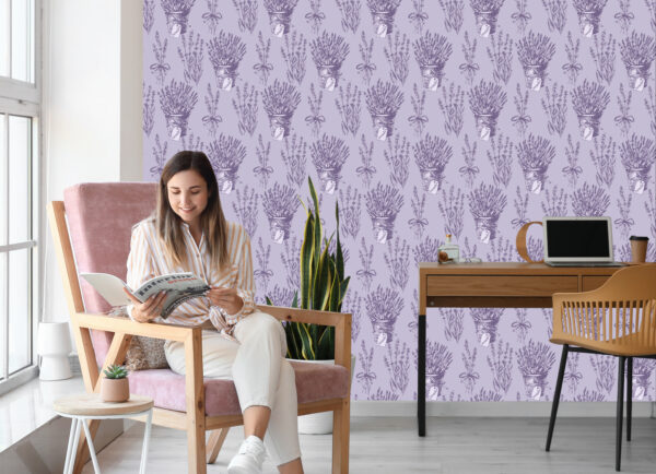 Tapeta Lawenda W Stylu Retro - obrazek 9