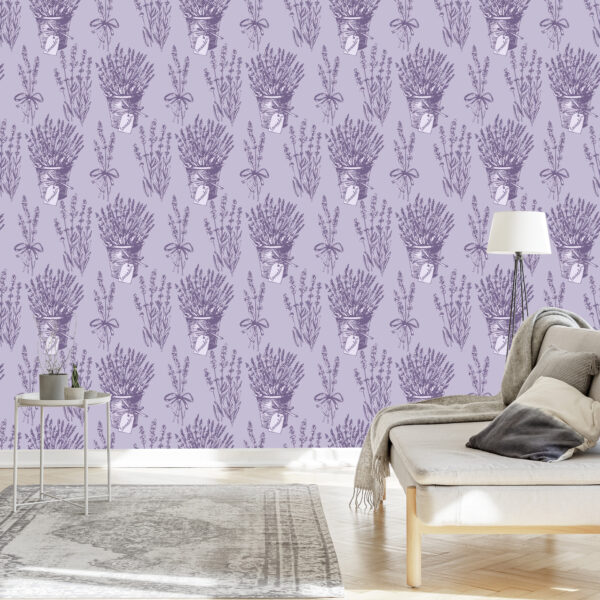 Tapeta Lawenda W Stylu Retro - obrazek 5