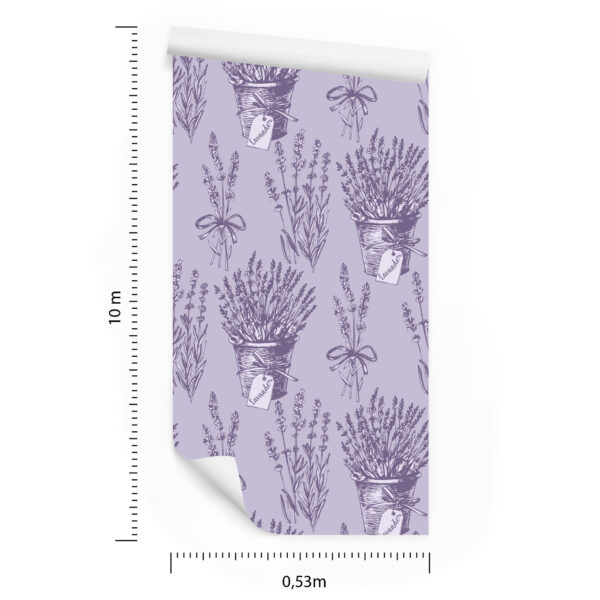 Tapeta Lawenda W Stylu Retro - obrazek 3