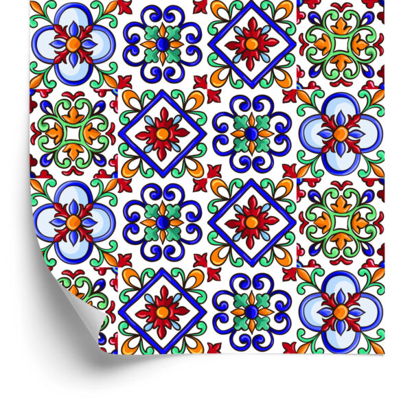 Tapeta Do Kuchni, Jadalni Kolorowa Mozaika, Wzory - obrazek 4