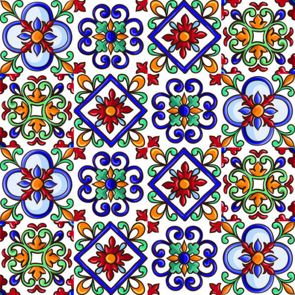 Tapeta Do Kuchni, Jadalni Kolorowa Mozaika, Wzory