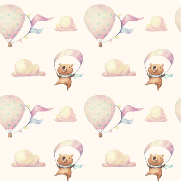 Tapeta Balony W Chmurach, Misie, Pokój Dziecięcy
