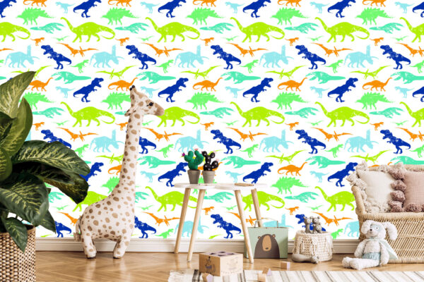 Tapeta Kolorowe Dinozaury, Pokój Dziecięcy - obrazek 7