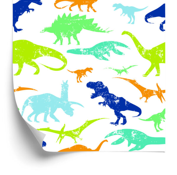 Tapeta Kolorowe Dinozaury, Pokój Dziecięcy - obrazek 4