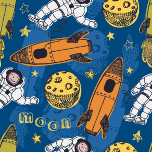 Tapeta Astronauci Wśród Planet