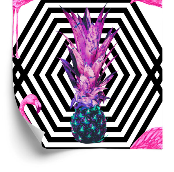 Tapeta Ananasy I Flamingi - obrazek 4