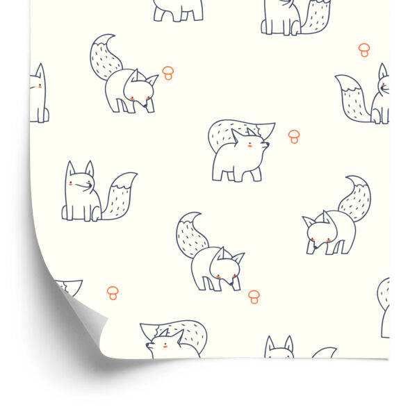 Tapeta Minimalistyczne Lisy - obrazek 4