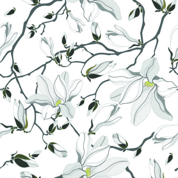 Tapeta Białe Magnolie