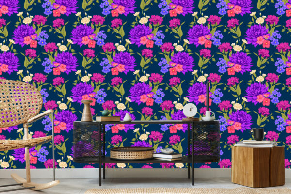 Tapeta Bukiet Kwiatów W Stylu Retro - obrazek 7