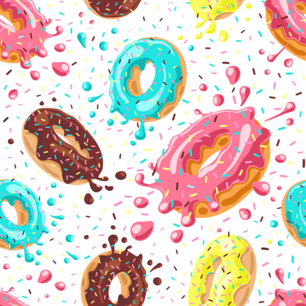 Tapeta Kolorowe Pączki Z Polewą - obrazek 2