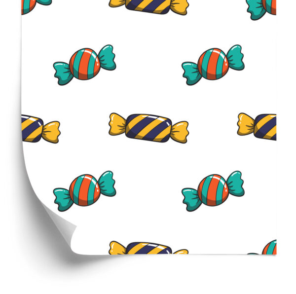 Tapeta Kolorowe Cukierki W Paski - obrazek 4