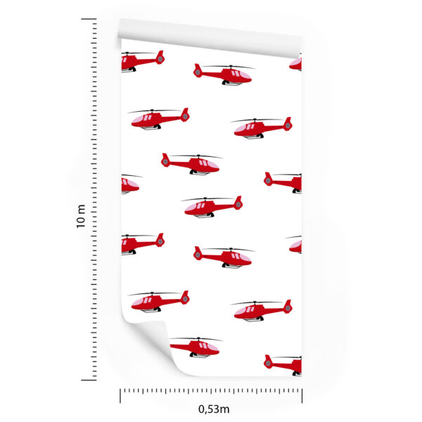 Tapeta Czerwone Bajkowe Helikoptery - obrazek 3