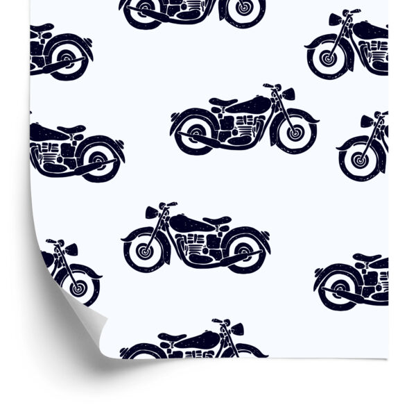 Tapeta Czarno-Białe Motocykle Vintage - obrazek 4