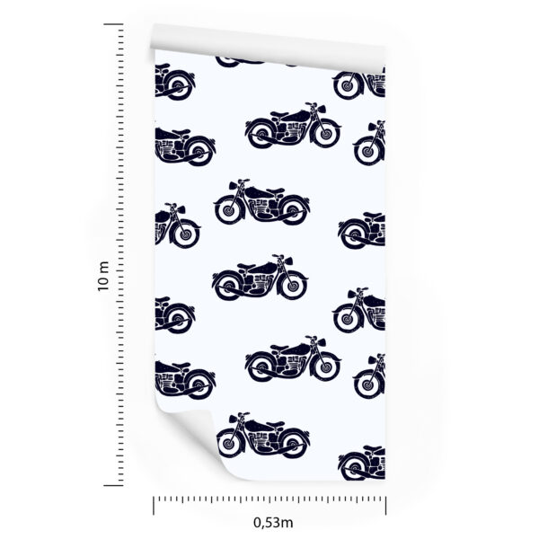 Tapeta Czarno-Białe Motocykle Vintage - obrazek 3