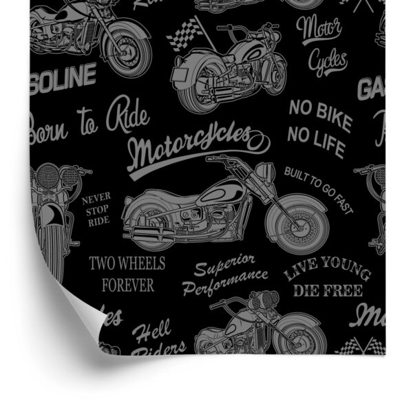 Tapeta Motocykle Vintage Z Napisami - obrazek 4