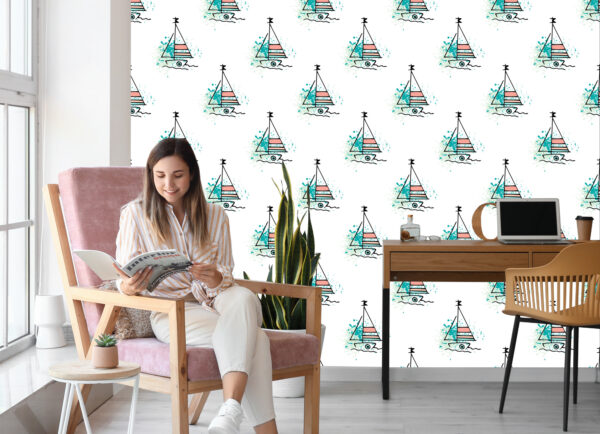 Tapeta Minimalistyczne Żaglówki - obrazek 9