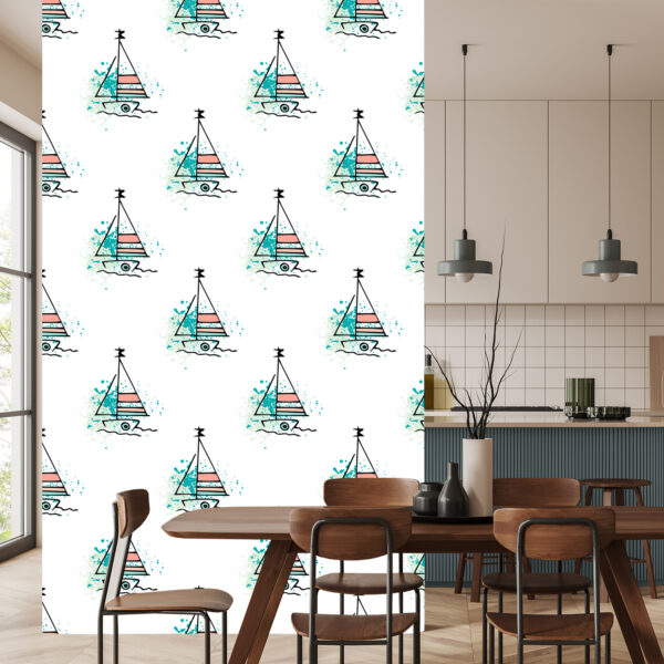 Tapeta Minimalistyczne Żaglówki - obrazek 6