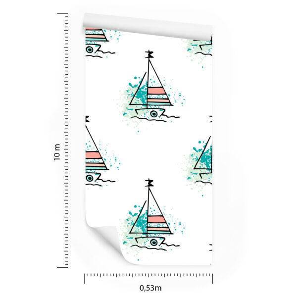 Tapeta Minimalistyczne Żaglówki - obrazek 3