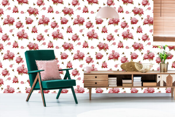 Tapeta Kolorowe Peonie - Akwarela - obrazek 8
