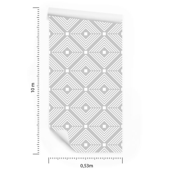 Tapeta Geometryczne Wzory W Odcieniach Szarości - obrazek 3