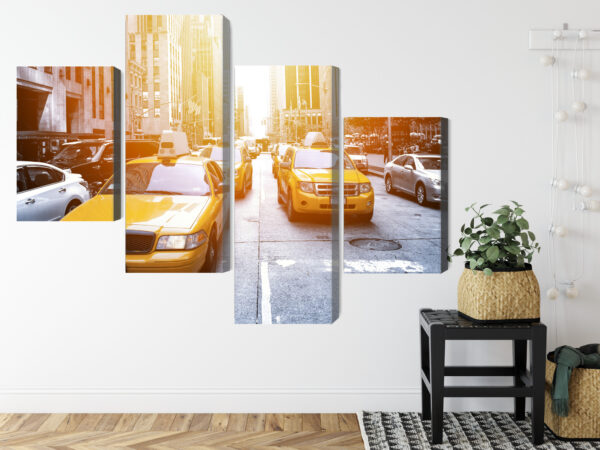 Obraz Wieloczęściowy Taxi W Słońcu Nyc - obrazek 9